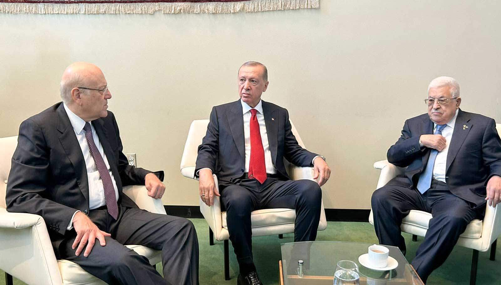 ميقاتي التقى أردوغان وعباس والسوداني في نيويورك: ما يحصل بعين الحلوة لا يخدم القضية الفلسطينية