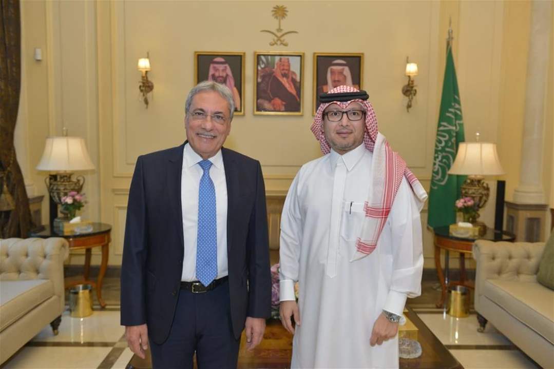 سفير السعودية لدى لبنان يستقبل وزير العدل في حكومة تصريف الأعمال.. وهذا ما تم عرضه