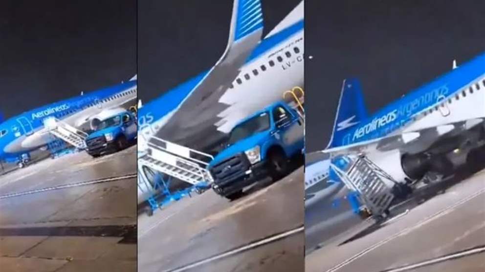 بالفيديو- رياح شديدة تحرّك طائرة متوقفة بمطار في الأرجنتين