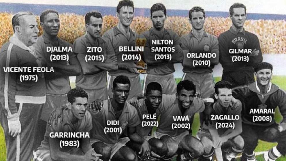 رحيل جميع لاعبي منتخب البرازيل الفائز بكأس العالم 1958