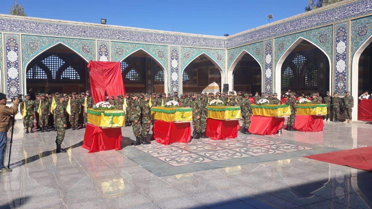  "حزب الله" يشيّع 5 شهداء سقطوا في سوريا