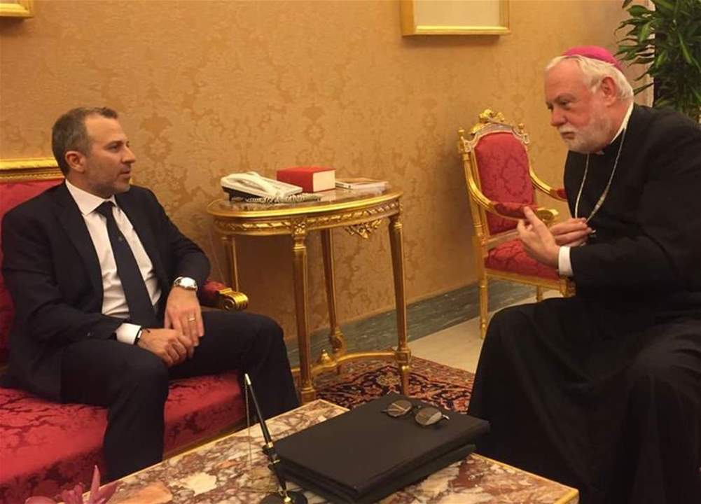 باسيل في الفاتيكان: لبنان تحول إلى بلد نزوح إقتصادي ولم يعد بلد نزوح سياسي