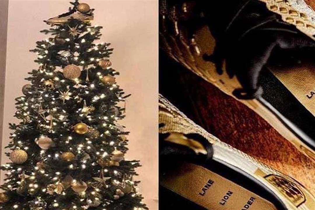 بالصورة: الإنكليزي هاري كين لم يجد أفضل من حذائه الذهبي ليزين شجرة الميلاد!