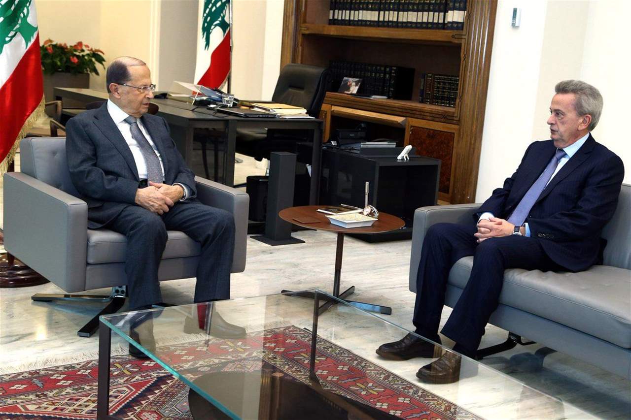 الرئيس عون استقبل حاكم مصرف لبنان رياض سلامة وعرض معه الأوضاع المالية في البلاد
