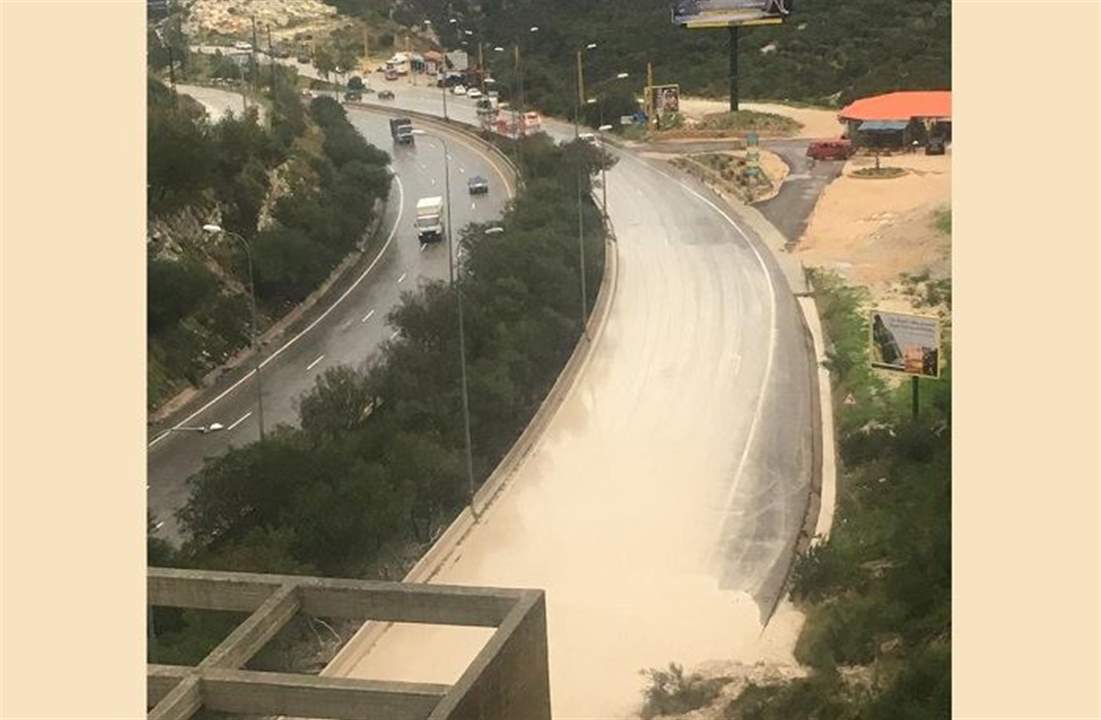 إقفال المسلك الغربي لأوتوستراد حامات وتحويل السير عبر الطرق الداخلية