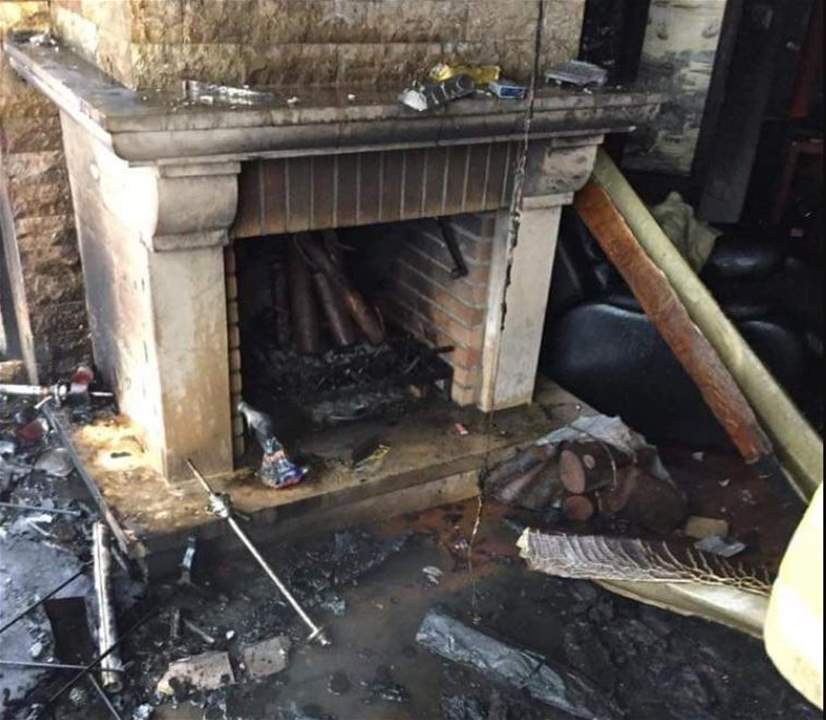 إخماد حريق داخل شاليه في فاريا