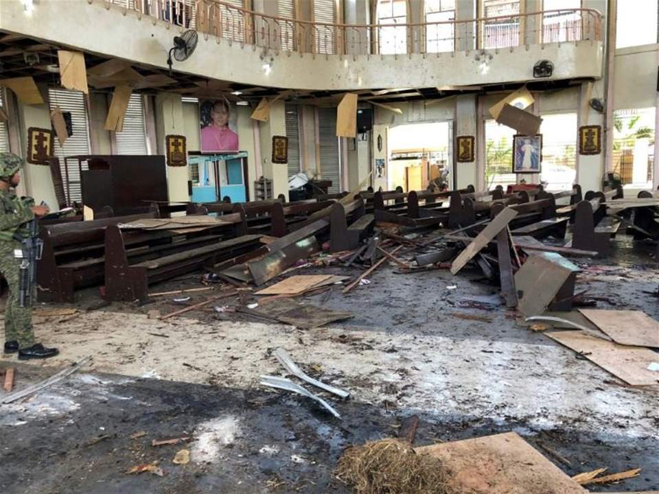 قتلى وجرحى بإنفجارين في كنيسة جنوب الفلبين 