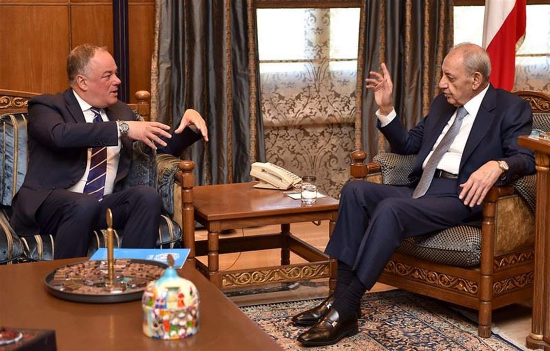 بري: لبنان مستعد لتثبيت الحدود البحرية والمنطقة الاقتصادية