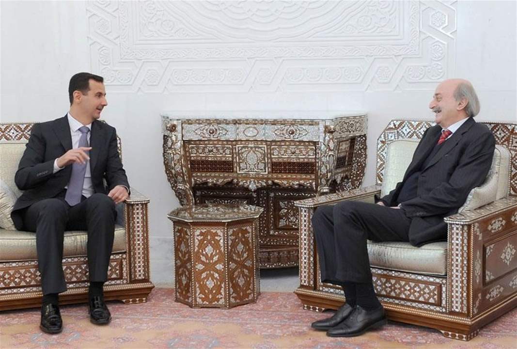 جنبلاط: لا أرى نفسي أصافح بشار الأسد في يوم من الأيام