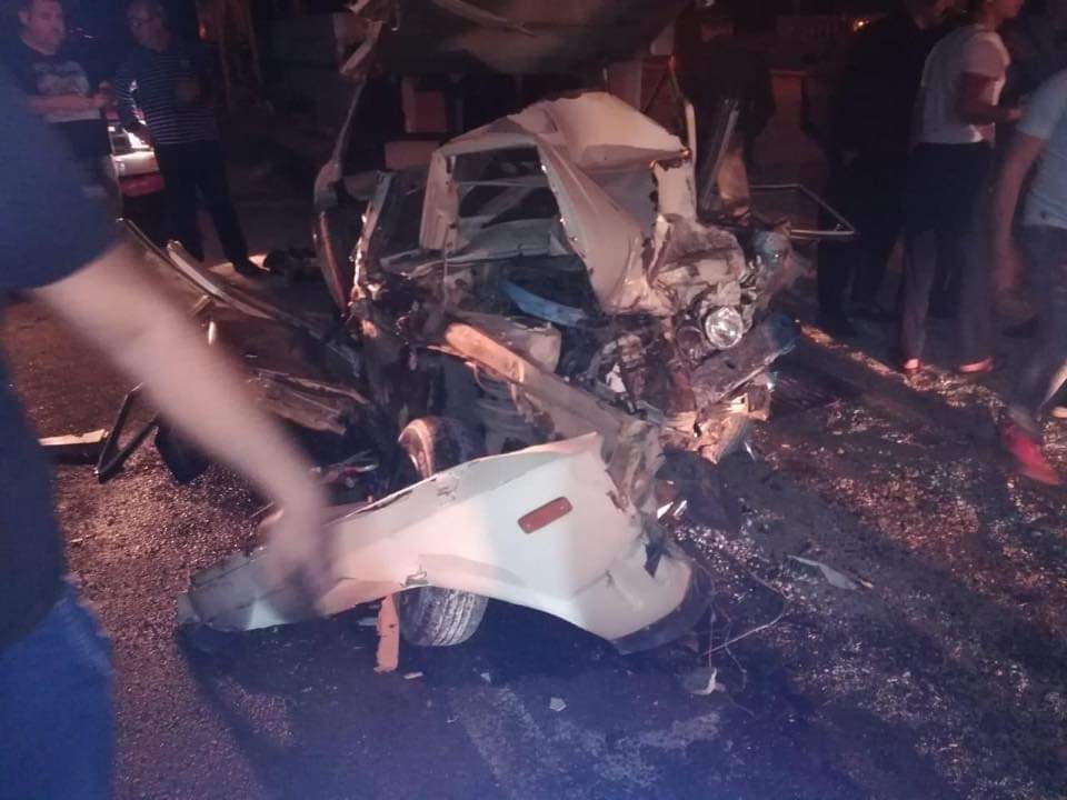 قتيل وثلاثة جرحى في حادث سير على طريق عيحا راشيا ليلاً