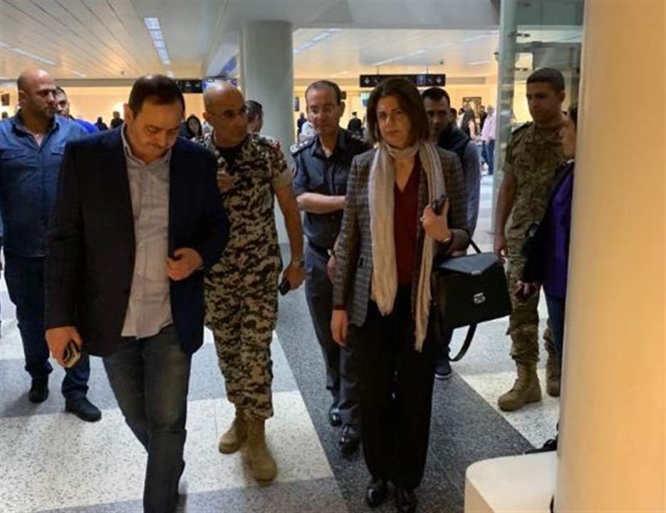 الحسن تتفقد سير الاجراءات الامنية الجديدة في المطار: لبنان سيشهد صيفا سياحيا مميزا