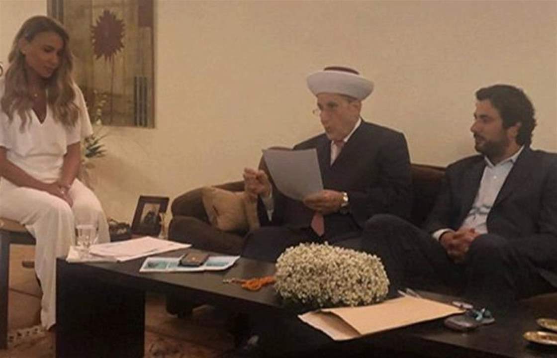 بالصور- سامر كبارة يعقد قرانه على ابنة الرئيس بري 