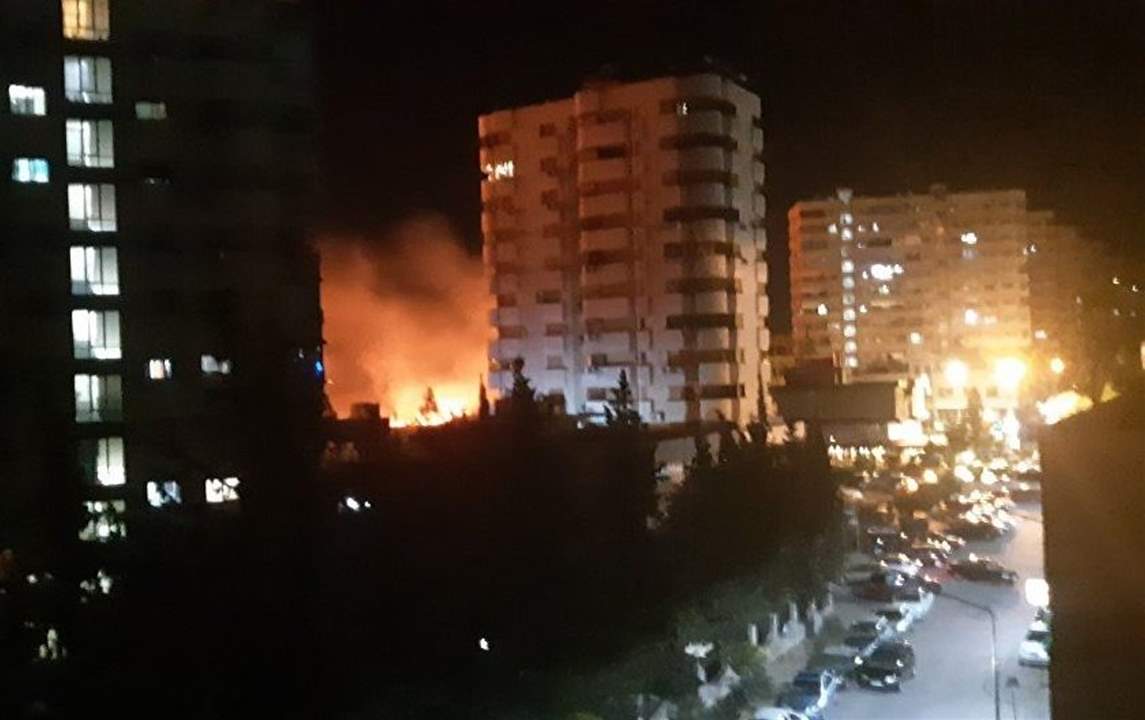 بالفيديو والصور-  حريق ضخم في دمشق