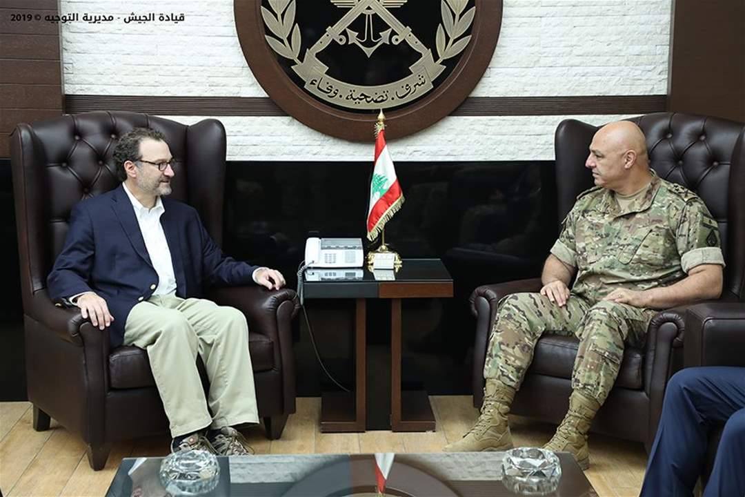 قائد الجيش عرض مع شينكر الأوضاع في لبنان والمنطقة