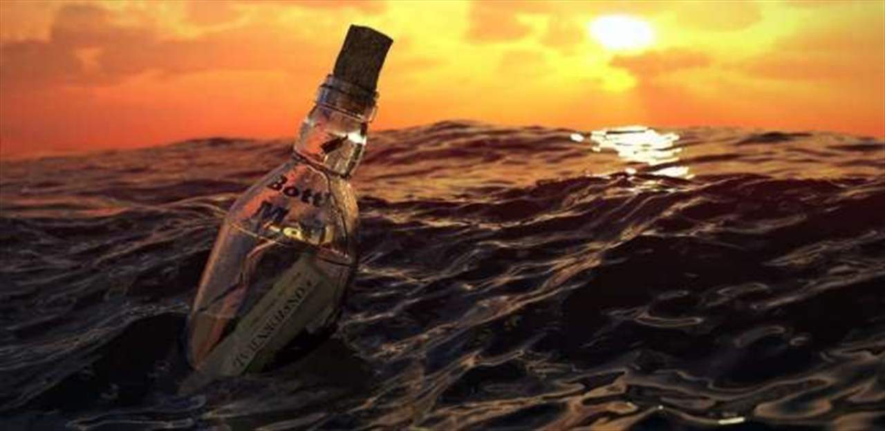 رسالة في قنينة بلاستيكية تنقذ حياة عائلة بكاملها