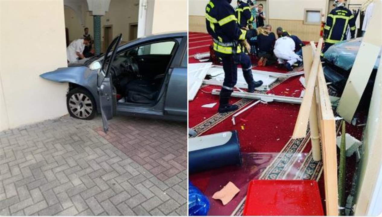بالفيديو - رجل يقتحم مسجدا بسلاح في فرنسا ويصيب نفسه...