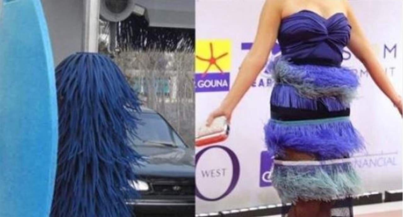 فنانة مصرية تنشر صورة مضحكة و تسخر من فستانها: مغسلة سيارات!