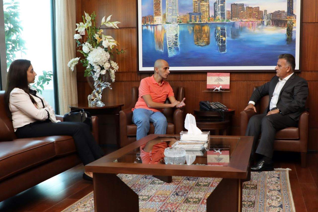 اللواء ابراهيم يستقبل جوزف حنوش 