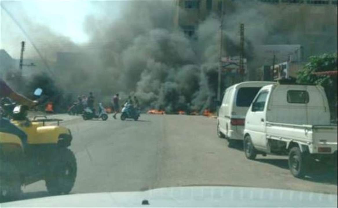 اقفال طريق البحصاص الكورة مقابل شركة قاديشا