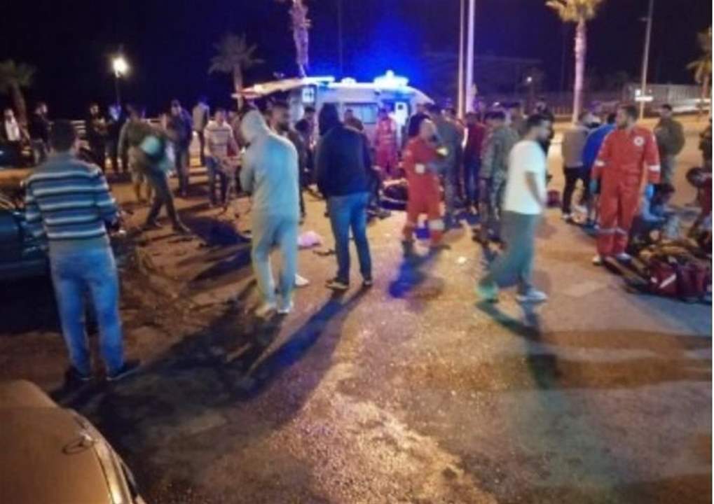 9 جرحى في حادث سير في صيدا 