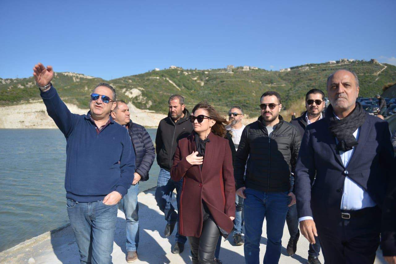  ندى بستاني تتفقد سد المسيلحة: السدود حاجة للبنان