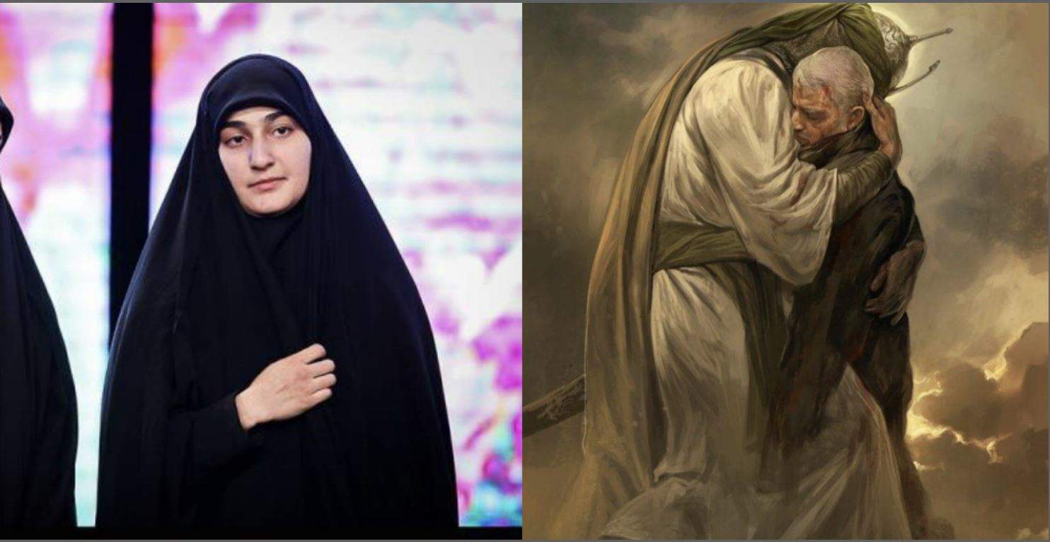 ابنة قاسم سليما ني تظهر بالسلاح خلال صلاة الجمعة 