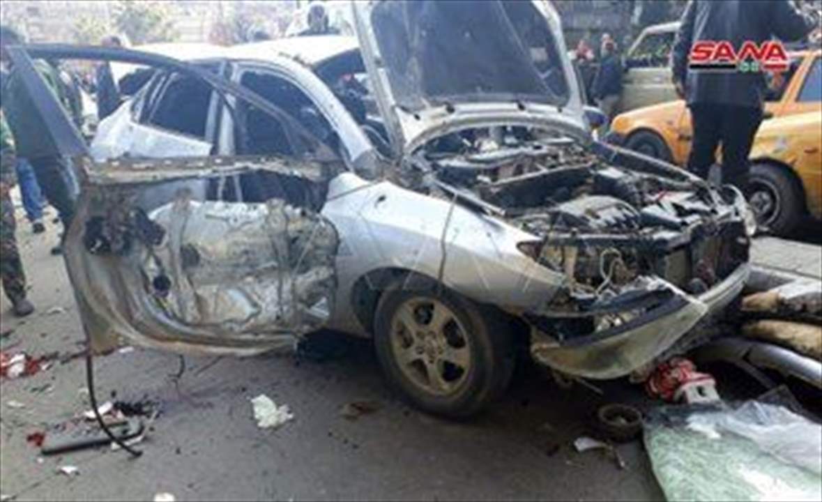 جرح 5 أشخاص بانفجار عبوة ناسفة بسيارة في دمشق