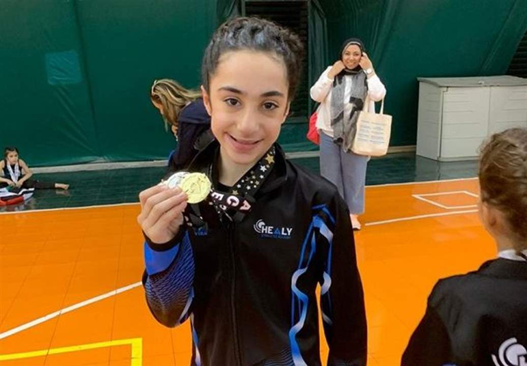 ثلاث ميداليات للطفلة اللبنانية ساره مروّه في "جمباز الامارات"