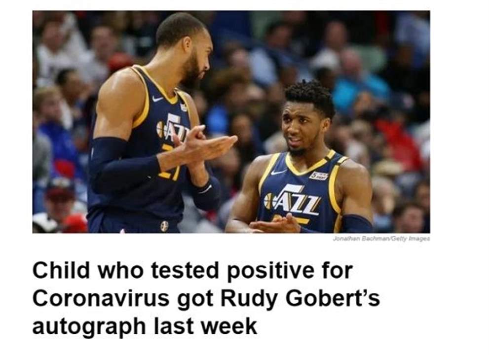 طفل يُصاب بكورونا بسبب لاعب يوتا جاز