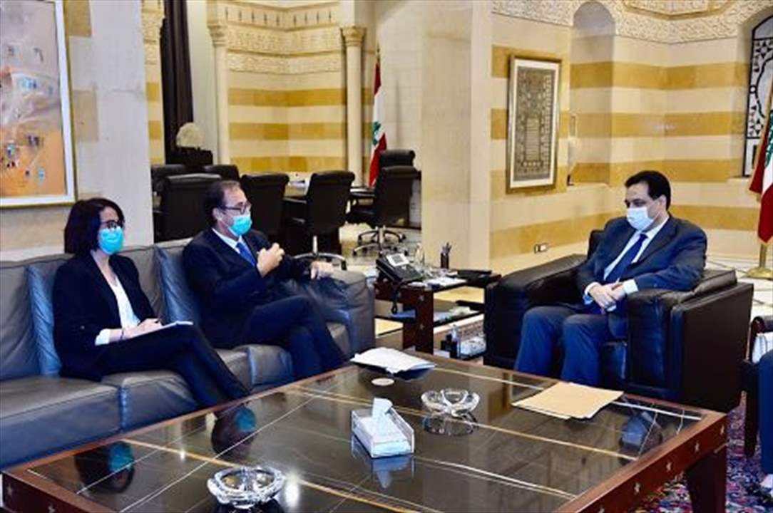 دياب التقى السفير الفرنسي: تشديد على الإسراع في إنجاز خطة الإنقاذ المالية 