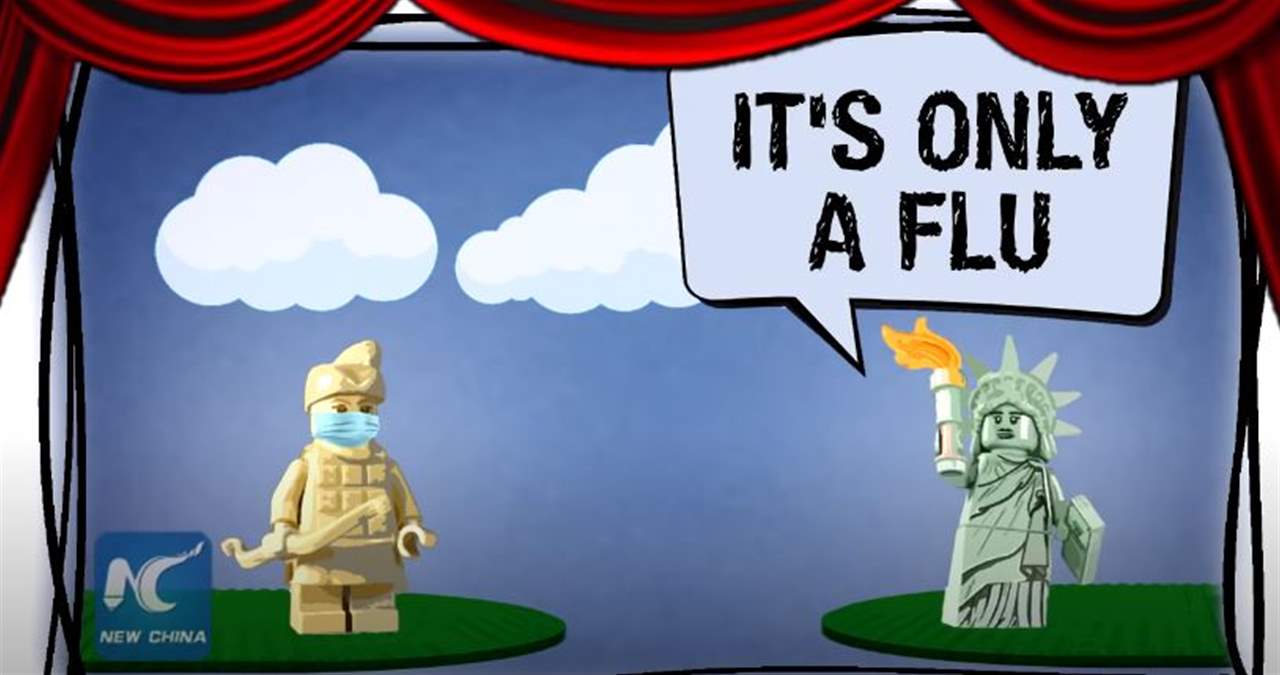 الصين تسخر من تعامل الولايات المتحدة مع أزمة "كورونا" برسوم متحرّكة