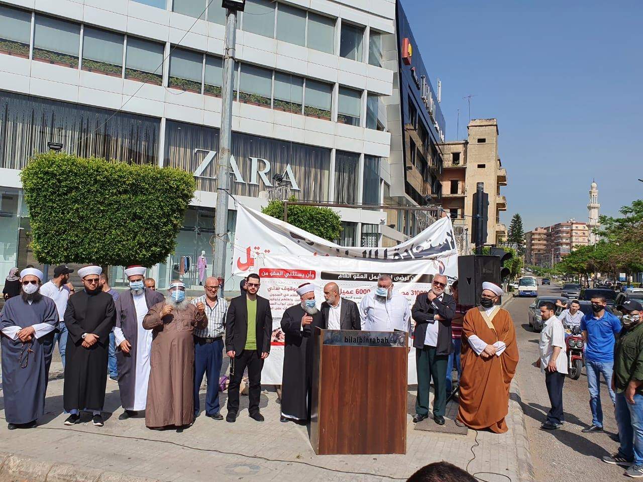 اعتصام لاهالي موقوفي احداث عبرا في صيدا 