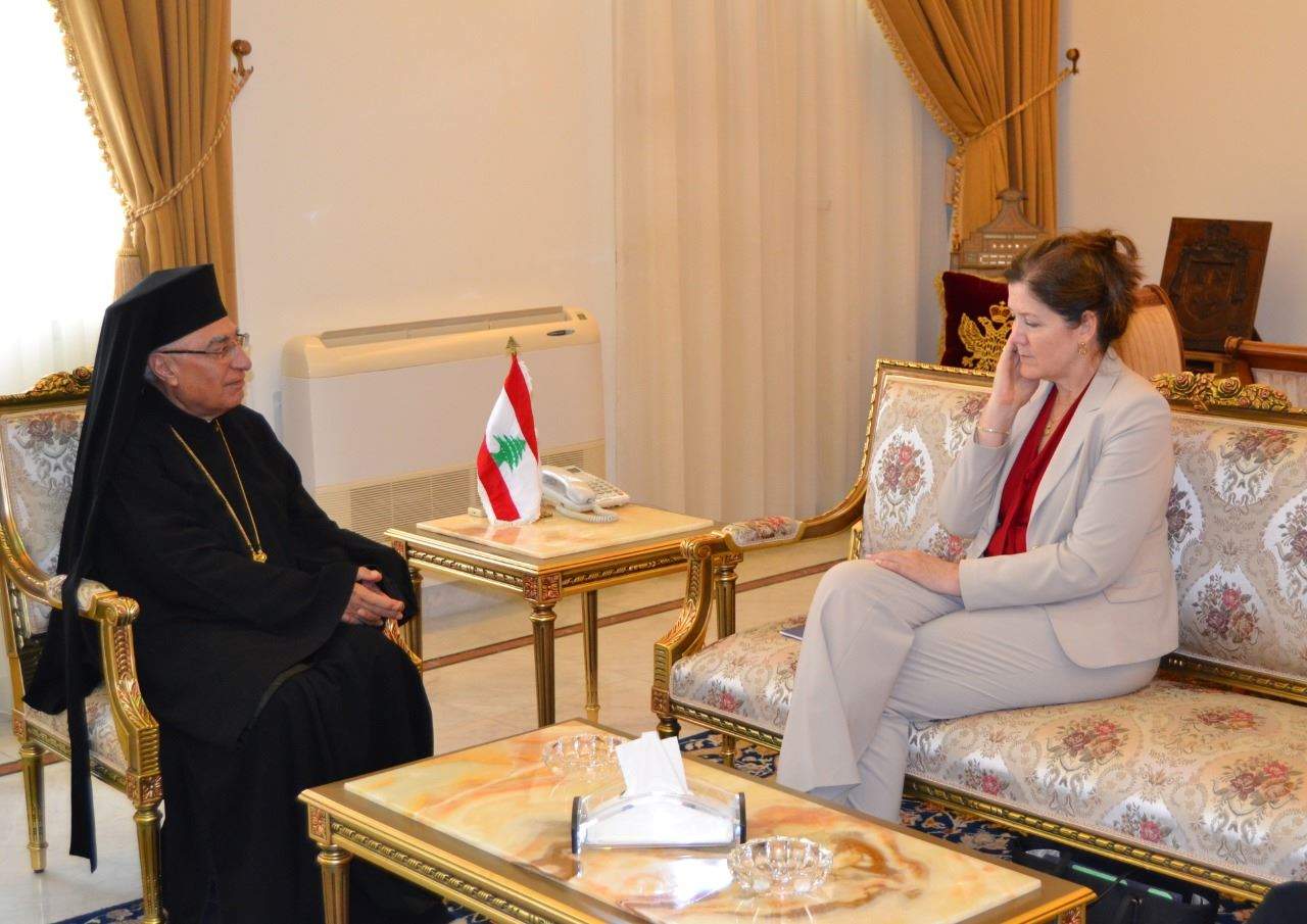 البطريرك العبسي التقى السفيرة الاميركية في "زيارة تعارف"