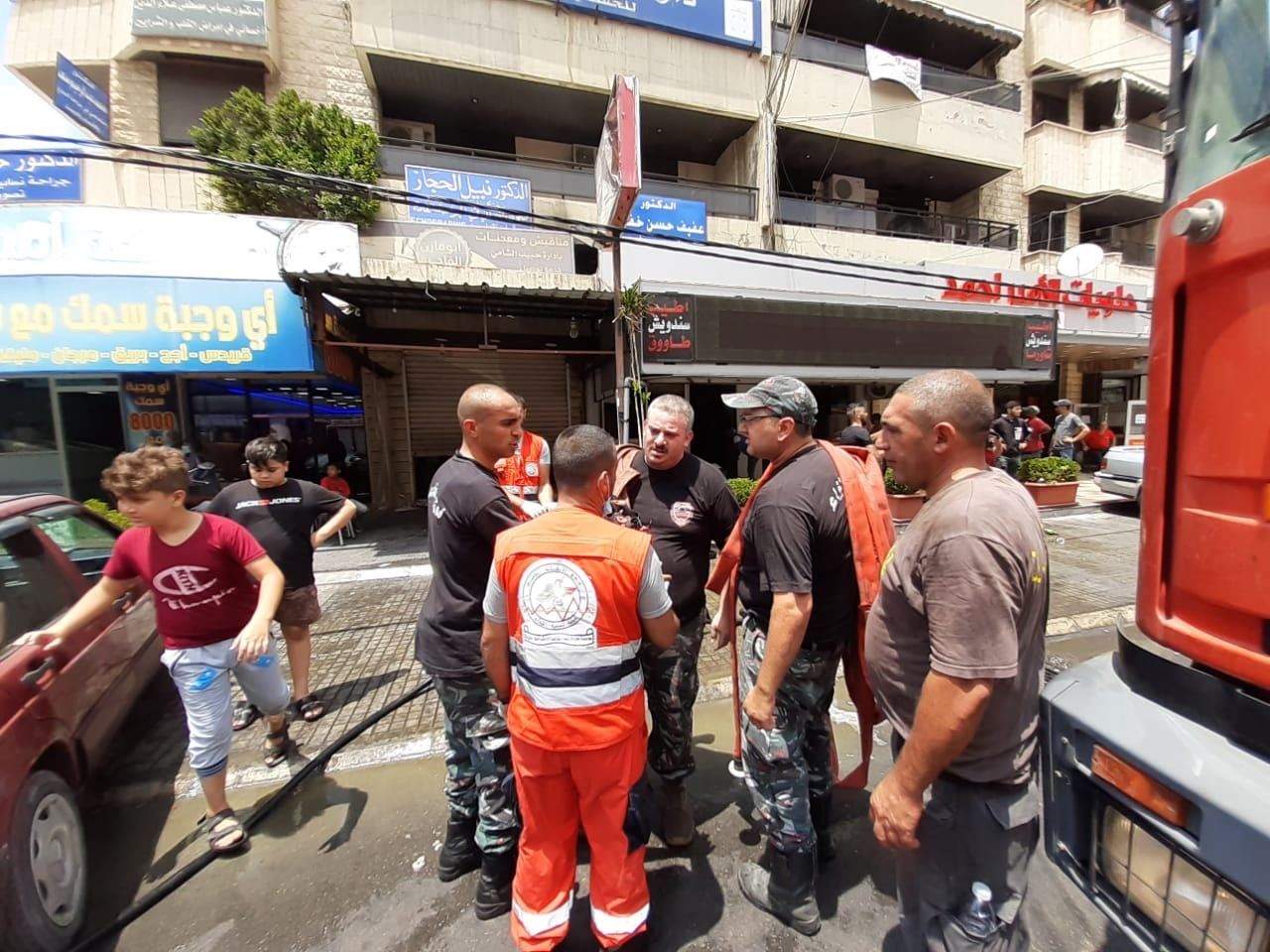 حريق داخل مطبخ احد المطاعم في صيدا