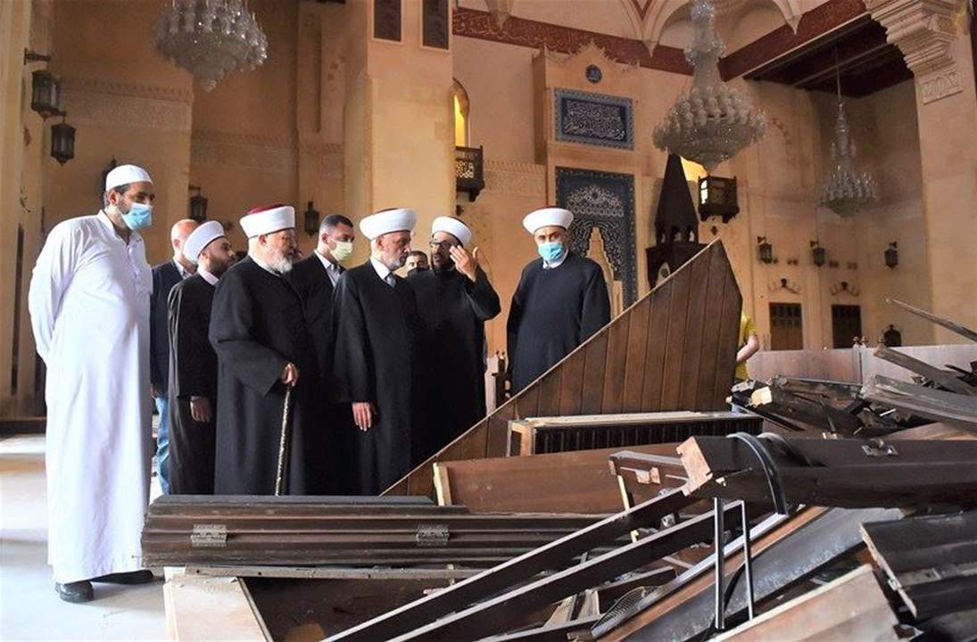 المفتي دريان تفقد اضرار الانفجار : نطالب بتحقيق دولي شامل وشفاف يكون موضع ثقة لكشف الحقيقة كاملة