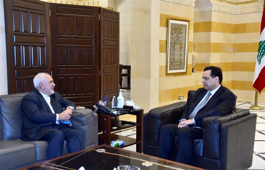  دياب عرض مع ظريف طبيعة المساعدات التي يمكن أن تقدمها إيران لدعم لبنان