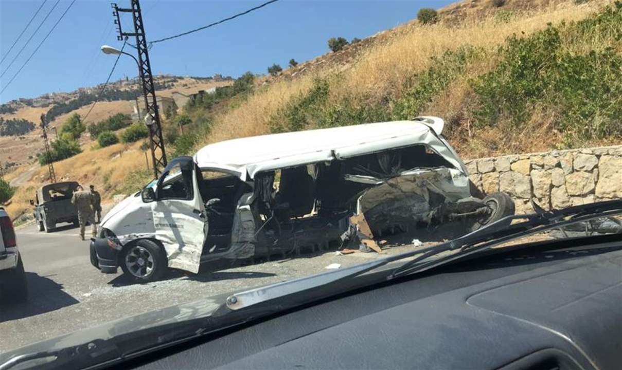 الوكالة الوطنية : اصابة 10 عسكريين وسائق جيب في حادث السير المروع على طريق عام  عيتا الفخار -ينطا ...