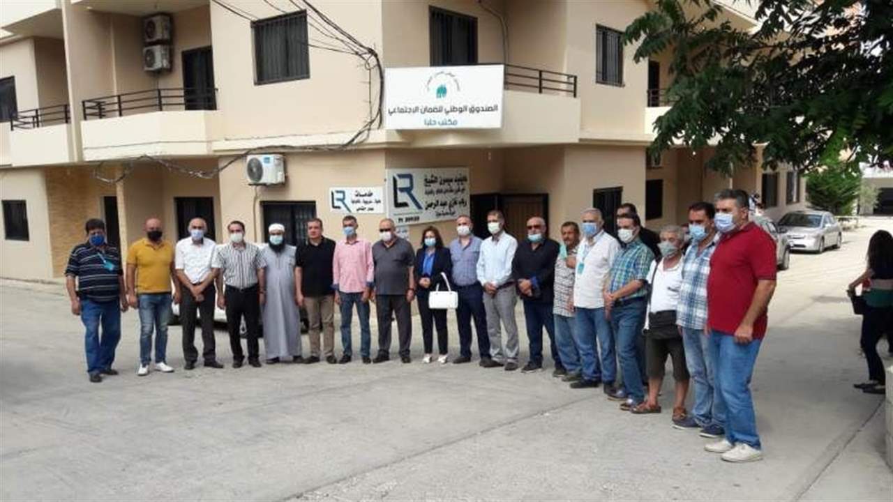  اعتصام أمام مركز ضمان حلبا احتجاجاً على الاعتداء على موظفين