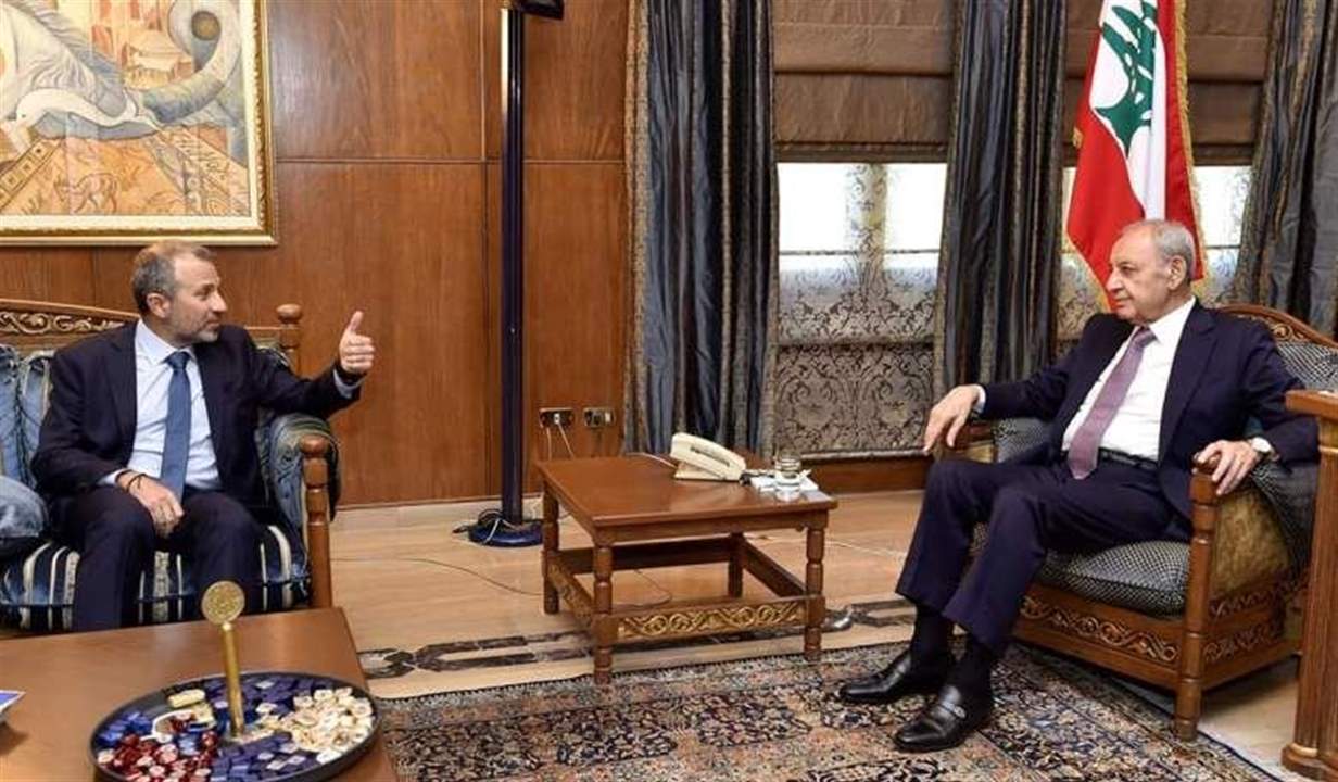 لقاء ثلاثي في عين التينة بين بري وباسيل وحسين الخليل 