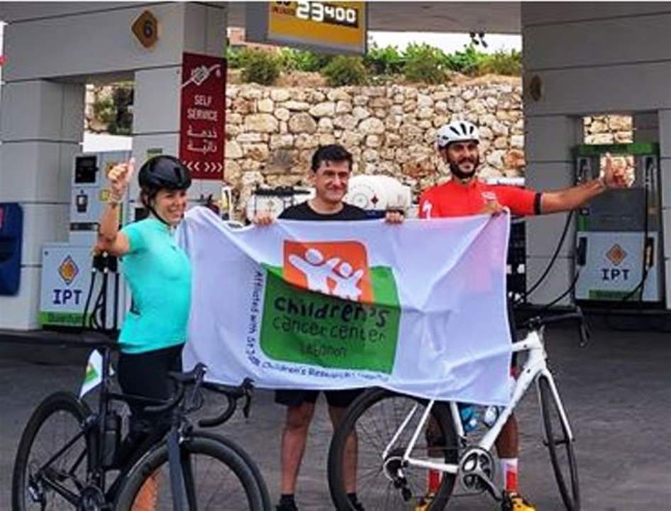 رحلة على الدراجة الهوائية على مساحة كل لبنان لجمع كلفة علاج طفل في مركز سرطان الأطفال