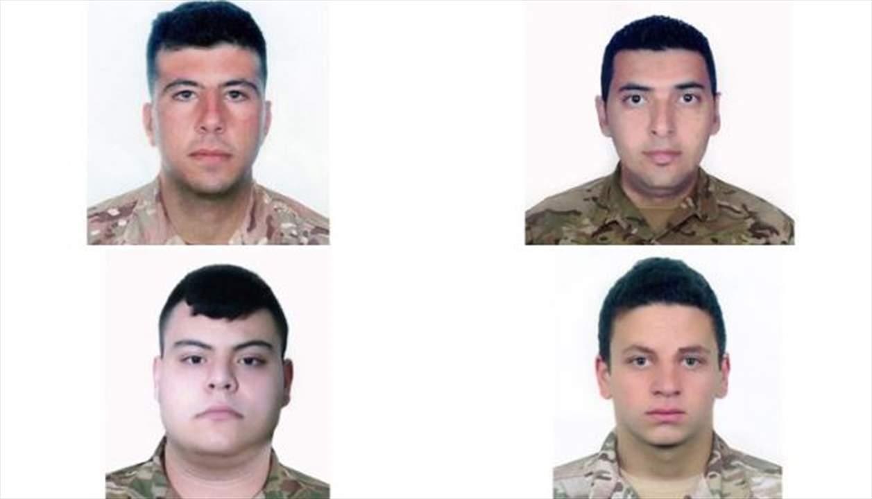 قيادة الجيش تنعى العسكريين الذين استشهدوا أثناء مداهمة المطلوبين في محلة جبل البداوي- المنية