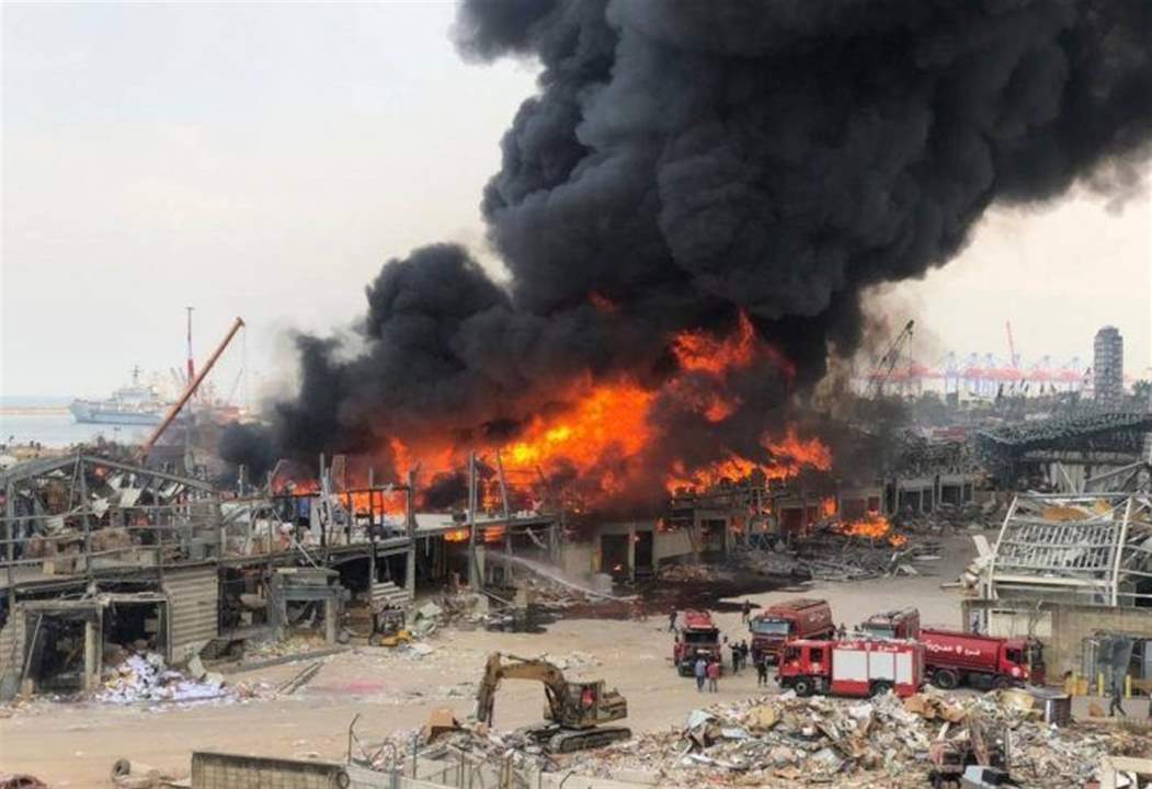 الوكالة الوطنية: الإدعاء على المتسببين بحريق المرفأ