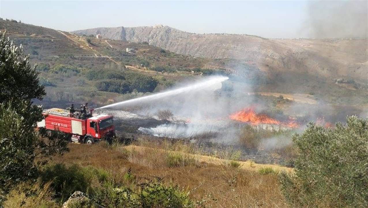 اندلاع 4 حرائق في القليعة دير ميماس 