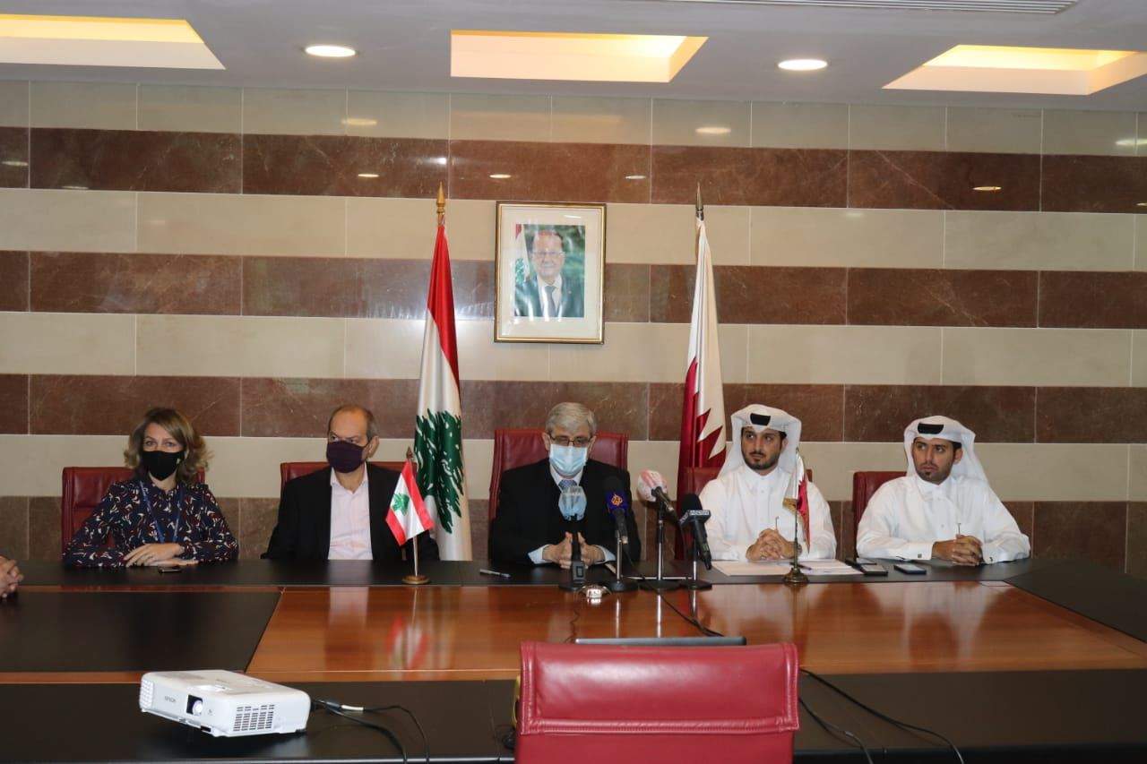 توقيع مذكرة تفاهم بين صندوق قطر للتنمية ووزارة التربية بشأن إعادة إعمار وتأهيل المباني التعليمية المتضررة نتيجة انفجار المرفأ