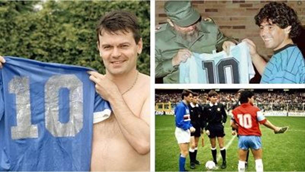 ثلاث قمصان تركها مارادونا موّزعة بين كوبا ومانشستر وايطاليا