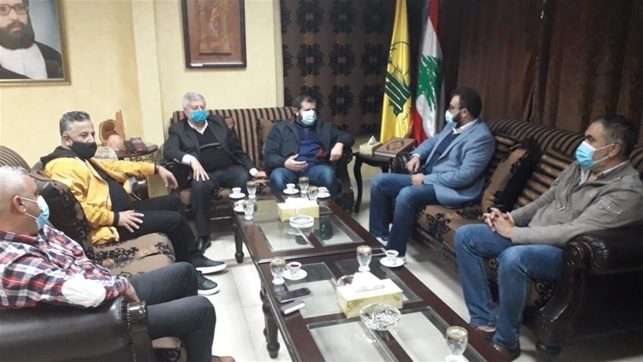 مسؤول حزب الله في صيدا بحث مع وفد رجال الأعمال تداعيات الاقفال