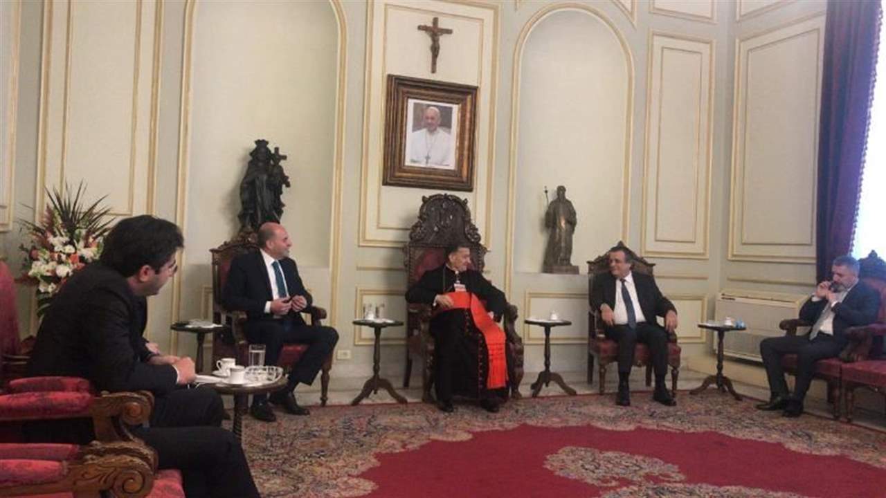 الراعي يلتقي وفد "الوطني الحر" ويتلقى اتصالا من باسيل