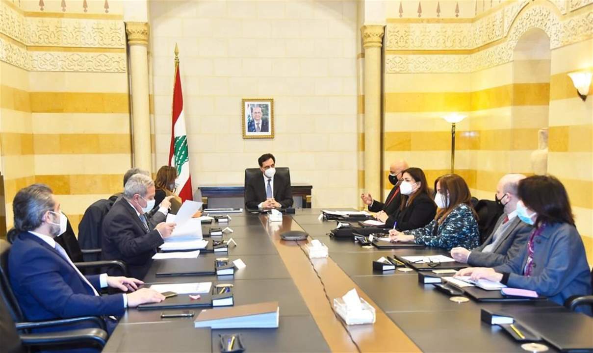 دياب يستقبل وفدي الاتحاد الأوروبي والبنك الدولي