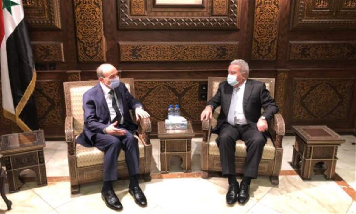 المشرفية يختتم زيارته إلى سوريا بلقاء وزير الداخلية: لمسنا تسهيلات كبيرة من الجانب السوري لعودة النازحين