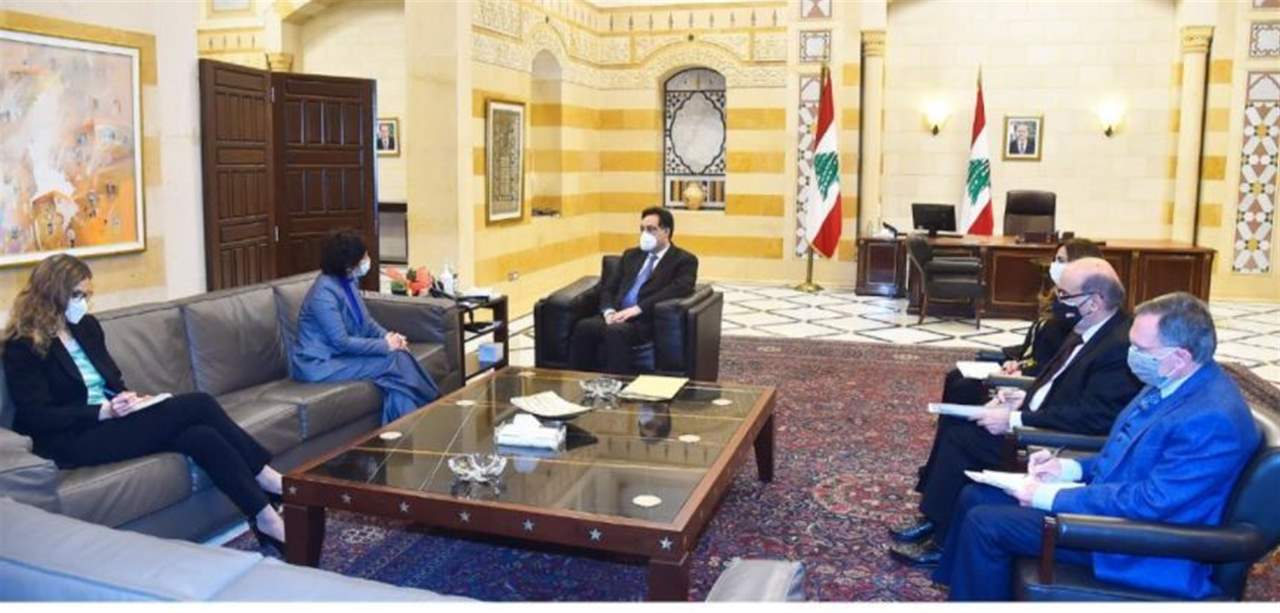 حسان دياب التقى المنسق الخاص للأمم المتحدة في لبنان نجاة رشدي في حضور زينة عكر و شربل وهبه